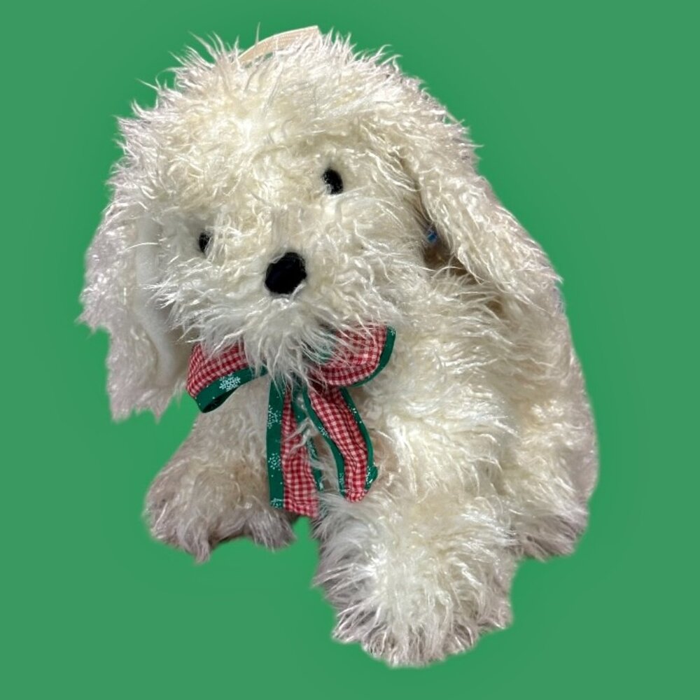 Gingham Dog and Calico Cat Plush Stuffed Poodle 1990 Christmas Story 9 Inch VTG